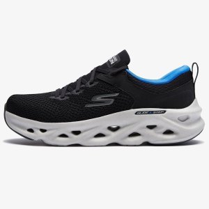 [官方正品]斯凯奇(Skechers)男鞋2022夏季新款运动鞋 经典黑色针织网面鞋轻便透气跑步鞋男220302