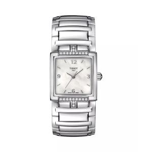 天梭(TISSOT)T-Evocation 23毫米 x 23毫米经典时尚女士石英手表 White/Silver