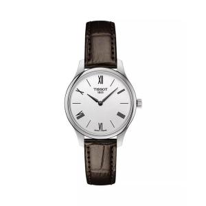 天梭(TISSOT)Tradition 经典时尚31毫米女士石英手表 Silver/Brown