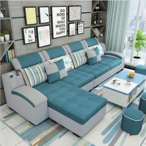 布艺沙发 简约现代小户型客厅家具 整装三人组合可拆洗布沙发