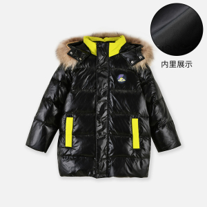 [1件3.5折:359元]铅笔俱乐部秋冬新款男童羽绒服中大童加厚外套儿童中长款上衣