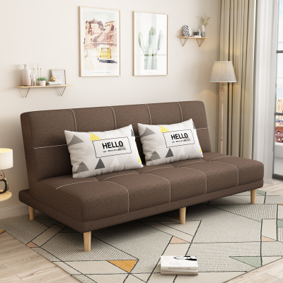 北欧布艺沙发小户型可折叠沙发闪电客床两用双人简易出租房懒人沙发客厅