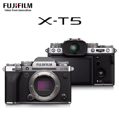[相机+镜头]富士(FUJIFILM)X-T5 银色 微单相机+ XF 18-55mm 变焦镜头