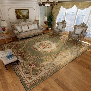 家柏饰(CORATED)欧式美式地毯简约古典新中式客厅茶几卧室床边地垫大面积满铺