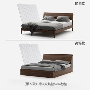 森美人实木床现代简约1.5单人经济小户型主卧1.8米双人床出租房北欧床架