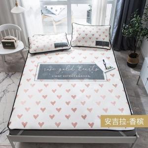 家柏饰(CORATED)冰丝席凉席三件套1.8m床夏季空调软席可折叠1.5米夏天席子1.2单人
