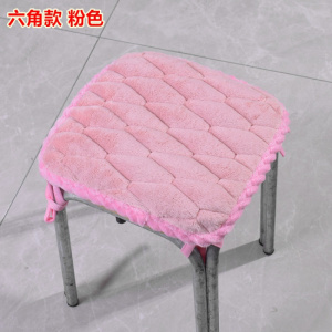 美帮汇冬季毛绒儿童椅子垫防滑幼儿园小凳子垫方形坐垫塑料凳椅垫