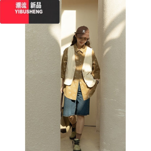 YIBUSHENG日系工装马甲女新款小个子复古森系少女搭配衬衫坎肩背心上衣