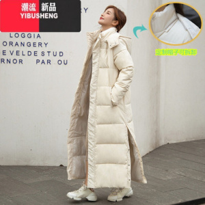 YIBUSHENG冬装棉袄2023年新款冬季羽绒棉服女长款过膝韩版宽松加厚冬天外套