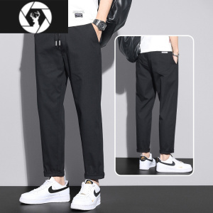 HongZun休闲裤子男士2023新款男款款夏季薄款冰丝男生西裤九分长裤