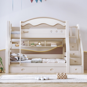 欧梵森 儿童床子母床现代简约樱桃木上下床双层床实木高低床成人床大人床成年床多功能母子床上下铺木床双人床