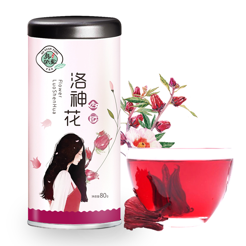 奥源堂 玫瑰茄花茶洛神花茶美容养颜养生花茶 80g/罐