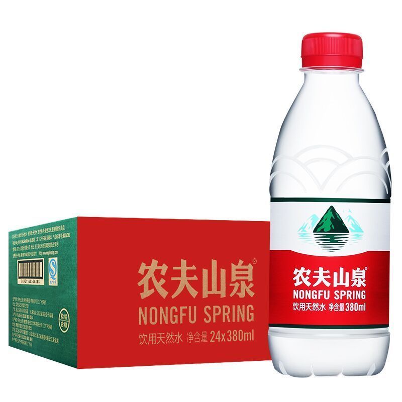 农夫山泉 矿泉水饮用天然水380ml *24瓶天然饮用水泡茶饮用水会议商务家庭饮用水弱碱性天然饮用水整箱装