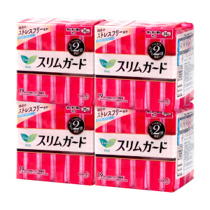 花王乐而雅日本进口卫生巾零触感2倍吸收力日用250mm*76片女组合整箱