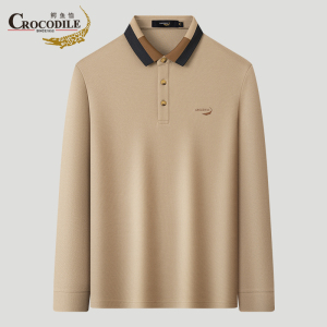 鳄鱼恤CROCODILE 专款POLO衫时尚T恤春秋季高端男士长袖POLO