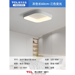 TCL照明卧室灯吸顶灯2023年 主卧灯北欧灯具现代简约房间灯