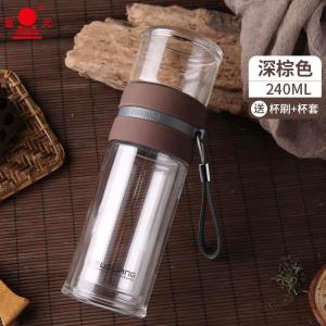富光茶水分离泡茶杯双层玻璃水杯子男女便携随手杯创意过滤泡茶师