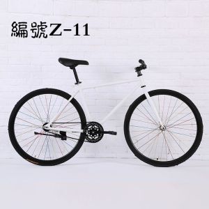 死飞自行车倒刹男女越野学生变速复古荧光实心胎轻便手刹单车