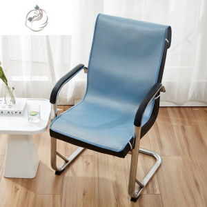 舒适主义冰丝椅垫夏季凉感透气简约现代布艺防滑座椅垫办公室坐垫靠背一体