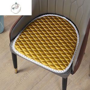 舒适主义马蹄形餐椅坐垫椅垫轻奢风雪尼尔防滑凳子垫家用弧形半圆形椅子垫