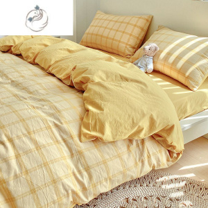 舒适主义四季通用水洗棉四件套100三件套床单被套床笠款床上用品
