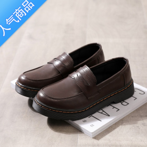 SUNTEK小皮鞋女春季乐福鞋百搭日系学院风jk制服鞋英伦风复古平底单鞋女