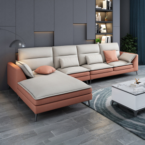 百冠环球北欧科技布艺沙发大小户型沙发日式沙发现代简约客厅沙发家具沙发床公寓组合办公沙发