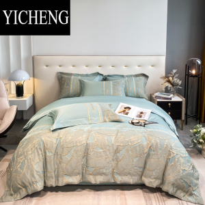 YICHENG欧式轻奢160支长绒棉四件套床单被套床笠高级感床上用品4