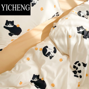 YICHENG奶牛猫|原创插画黑白小猫橘子四件套单人宿舍三件套1.5m1.2m