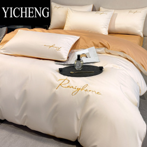 YICHENG新疆长绒棉酒店床品轻奢床单床笠被套100床上四件套4