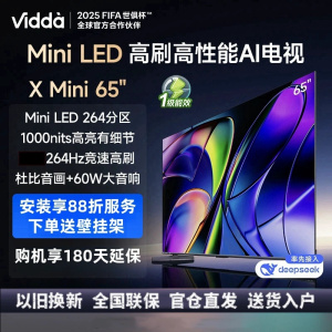 Vidda X Mini 65 海信电视 65英寸一级能效 264Hz高刷 Mini LED游戏液晶大屏65V1N-X