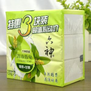 六神香皂绿茶清凉芦荟百合金盏菊洗手洗澡沐浴清洁125g/块