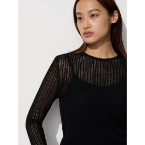 优衣库(UNIQLO)2024新款透气简约防晒女士毛衣 海外直邮470457_01