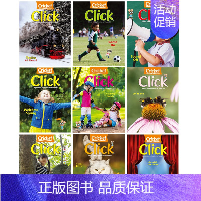 [共9本]click(2021年全年9期) [正版]少儿英语杂志期刊原版进口美国儿童Click/Lady bug/Ask