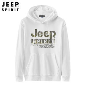 JEEP SPIRIT吉普连帽卫衣男2022秋冬季新款宽松百搭长袖外套运动上衣