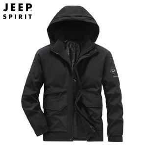 JEEPspirit吉普冬季男士石墨烯棉衣加厚保暖棉服大码男装外套