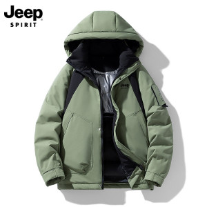 JEEP SPIRIT户外男女工装棉衣新款棉服冬季加厚潮牌工装夹克棉衣