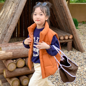 冬季儿童棉马甲男女童洋气韩版中小童立领加厚外穿马夹