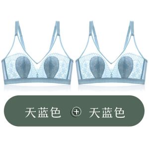 兔耳朵夏季超薄款内衣女无钢圈收副乳防下垂性感文胸女士胸罩套装