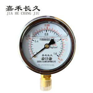 嘉禾长久+不锈钢耐震压力表检测定制型+YN60BF+块
