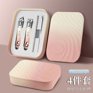 指甲钳组合指甲剪美甲剪指甲刀挖耳勺修脚趾工具高端美甲套装8138