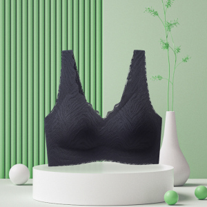 浪莎无痕内衣女小胸聚拢文胸无钢圈收副乳运动背心式上托美背胸罩