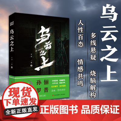 乌云之上书籍 王不一莹著 爱奇艺热播电视剧同名原著小说 孙俪罗晋主演 融合悬疑推理与人性探讨的犯罪正版书籍青岛出版社