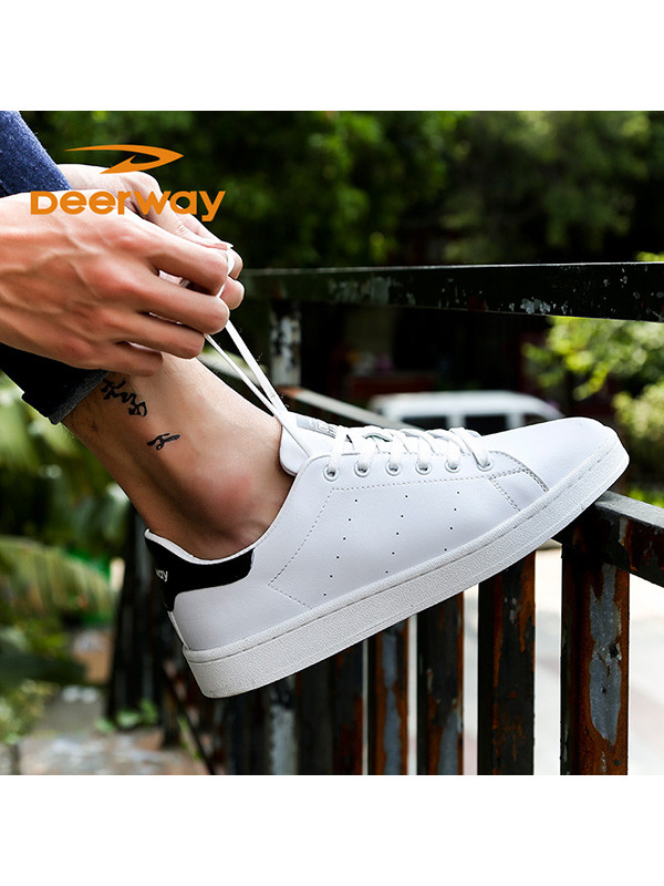德尔惠小白鞋男鞋 秋季新款白色休闲鞋 运动鞋轻薄防滑板鞋