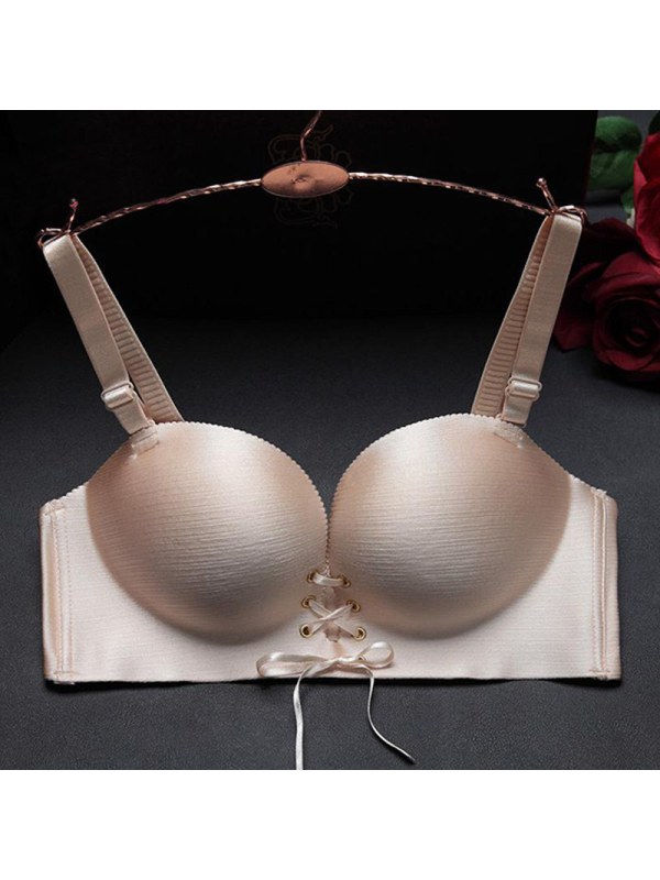 拉丝无钢圈无肩带隐形性感美背无痕聚拢文胸(y-1165)