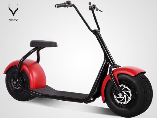 塞夫(seev)电动滑板车时尚拉风致简可改装电动滑板车红色